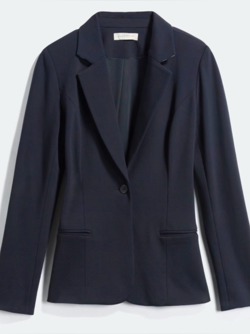 41 Hawthorn Amaya Contrast Collar Ponte Blazer Navy Small
